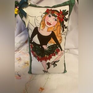 Christmas ballet dancer pillow